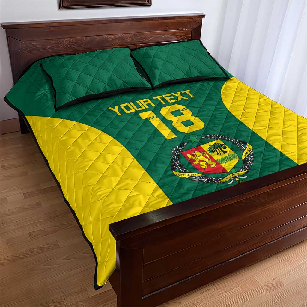 Senegal Football Custom Quilt Bed Set Pride of African Champions