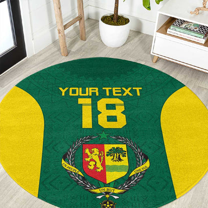 Senegal Football Custom Round Carpet Pride of African Champions