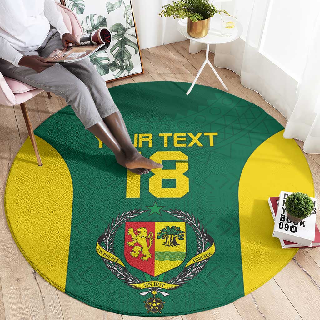 Senegal Football Custom Round Carpet Pride of African Champions