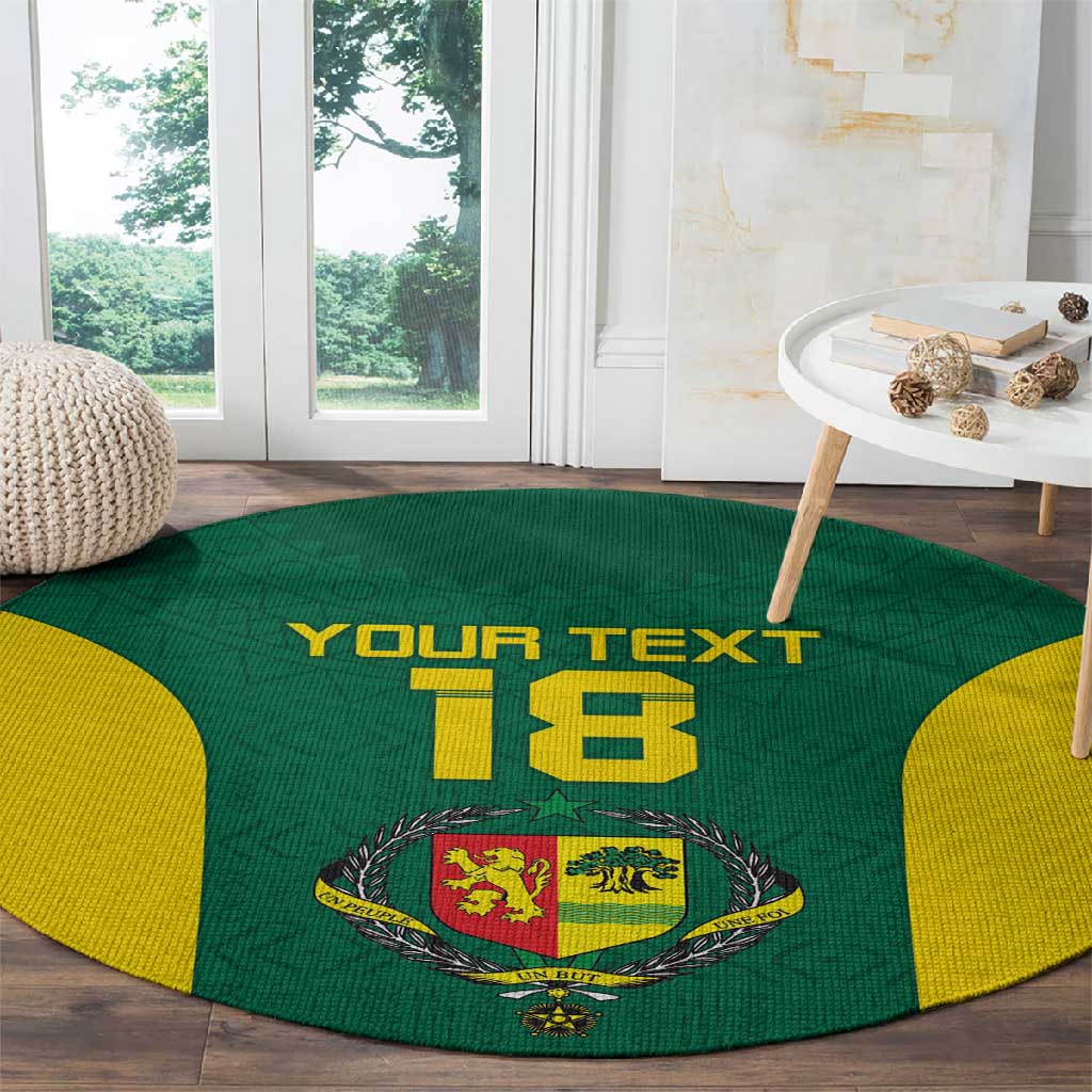 Senegal Football Custom Round Carpet Pride of African Champions