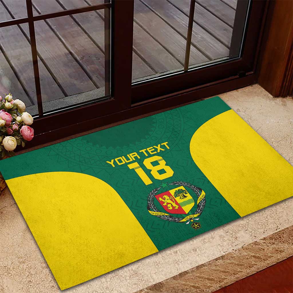 Senegal Football Custom Rubber Doormat Pride of African Champions
