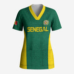 Senegal Football Custom Scrub Top Pride of African Champions