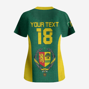 Senegal Football Custom Scrub Top Pride of African Champions