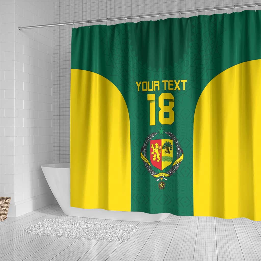 Senegal Football Custom Shower Curtain Pride of African Champions