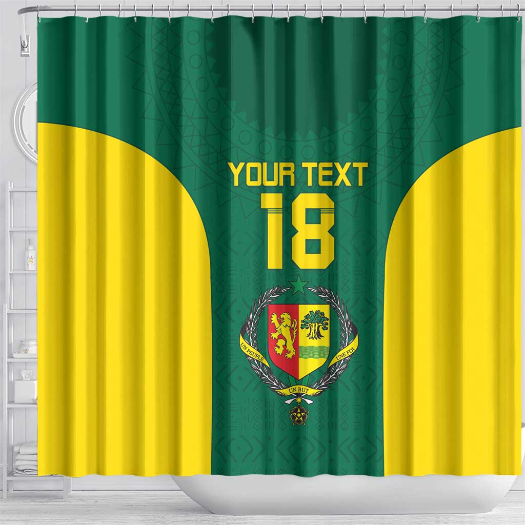 Senegal Football Custom Shower Curtain Pride of African Champions