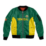 Senegal Football Custom Sleeve Zip Bomber Jacket Pride of African Champions