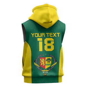 Senegal Football Custom Sleeveless Hoodie Pride of African Champions