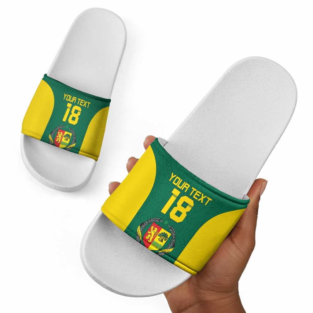Senegal Football Custom Slide Sandals Pride of African Champions