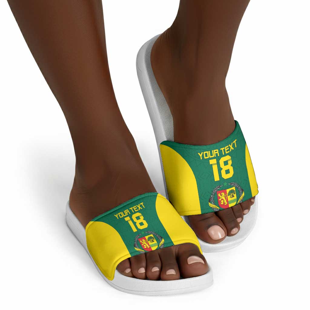 Senegal Football Custom Slide Sandals Pride of African Champions