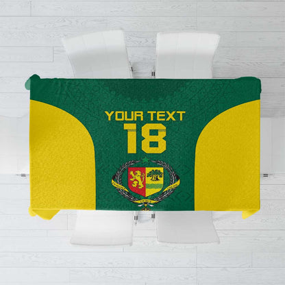Senegal Football Custom Tablecloth Pride of African Champions