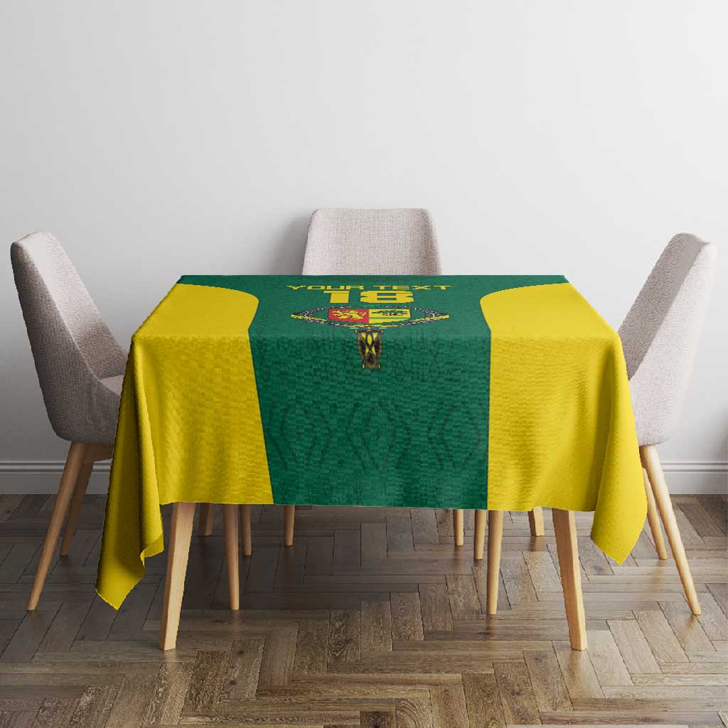 Senegal Football Custom Tablecloth Pride of African Champions