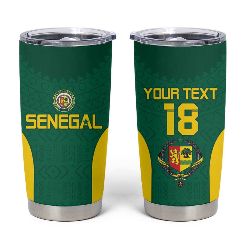 Senegal Football Custom Tumbler Cup Pride of African Champions