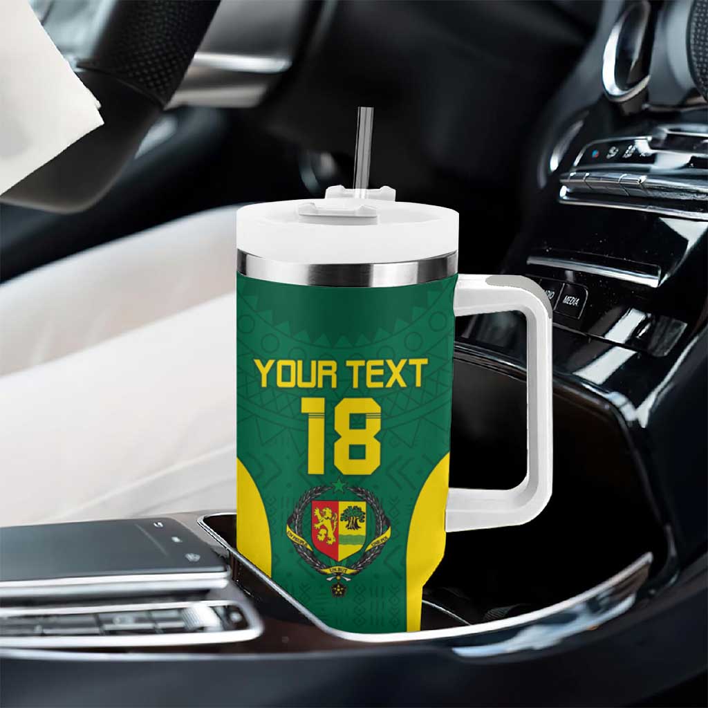Senegal Football Custom Tumbler With Handle Pride of African Champions