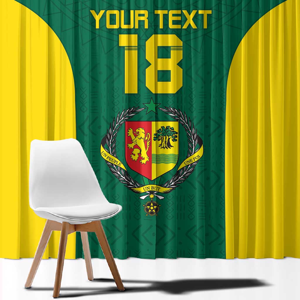 Senegal Football Custom Window Curtain Pride of African Champions