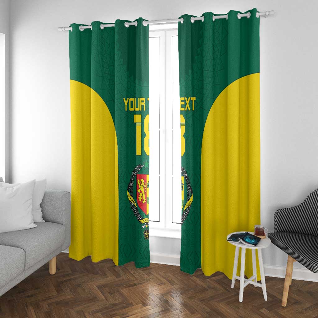 Senegal Football Custom Window Curtain Pride of African Champions