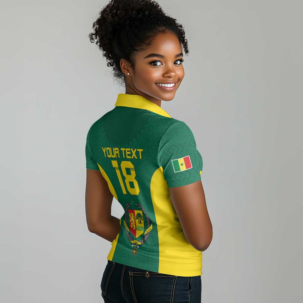 Senegal Football Custom Women Polo Shirt Pride of African Champions