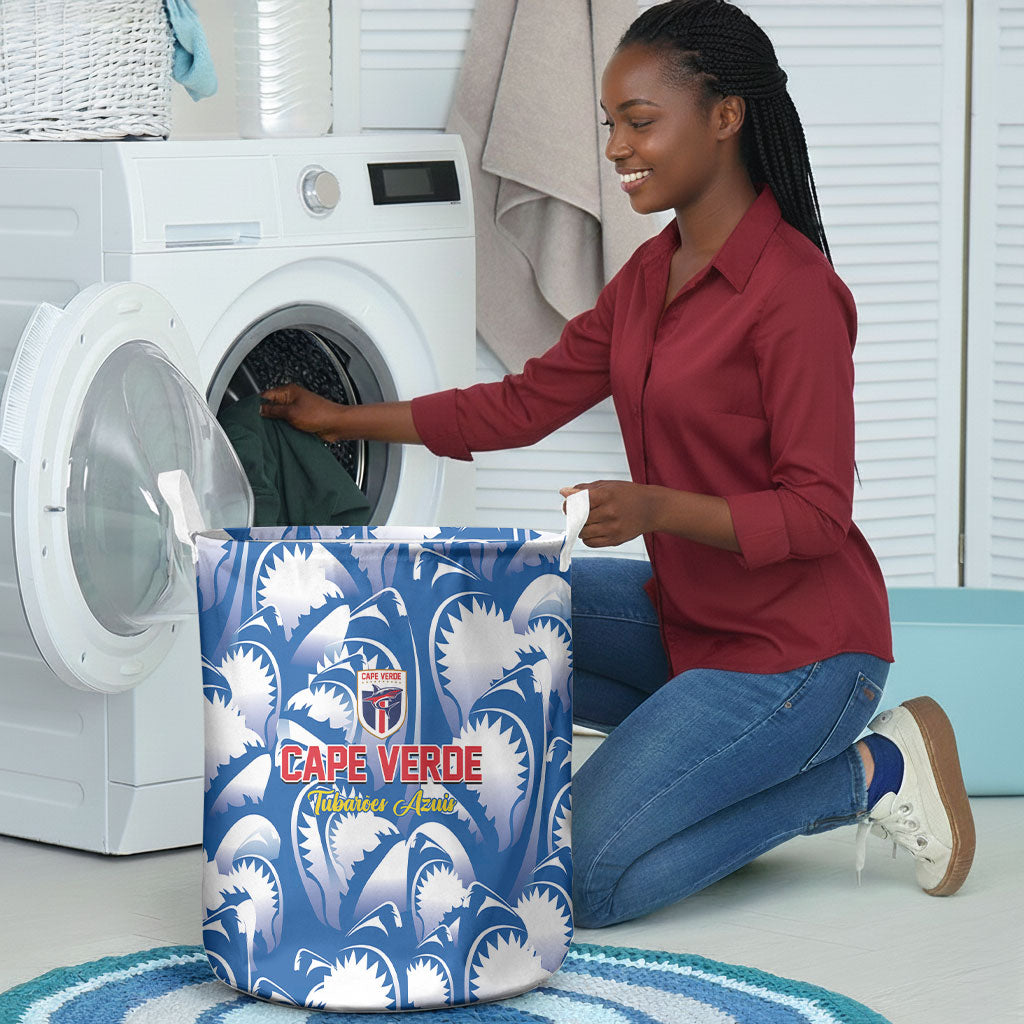 Football Cape Verde Blue Sharks Laundry Basket Rise Again Island