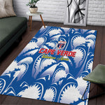 Football Cape Verde Blue Sharks Area Rug Rise Again Island