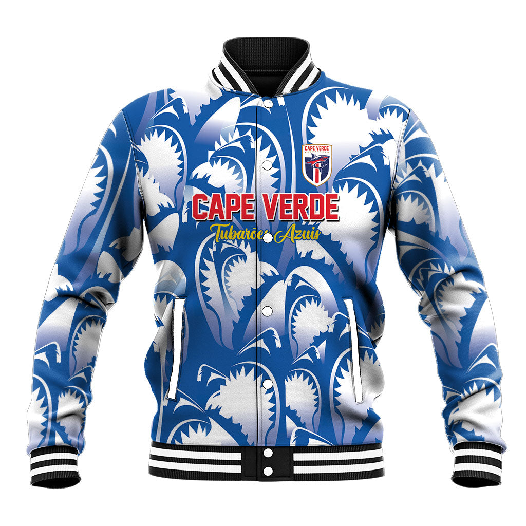 Custom Football Cape Verde Blue Sharks Baseball Jacket Rise Again Island