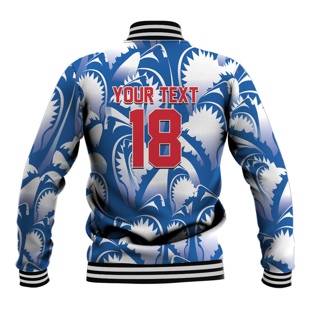 Custom Football Cape Verde Blue Sharks Baseball Jacket Rise Again Island