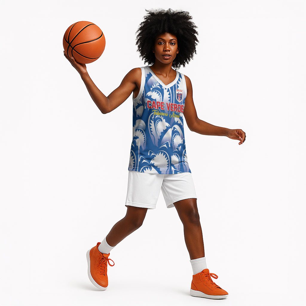 Custom Football Cape Verde Blue Sharks Basketball Jersey Rise Again Island