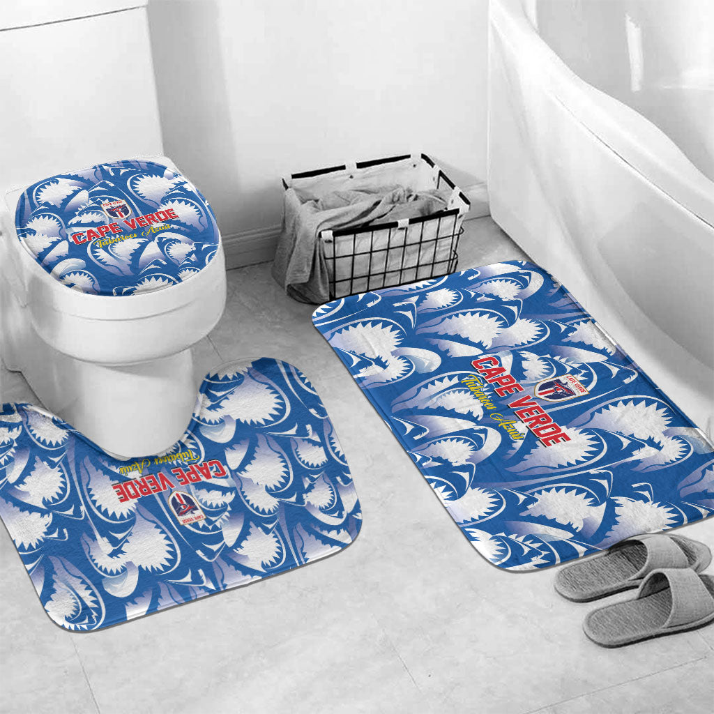 Football Cape Verde Blue Sharks Bathroom Set Rise Again Island