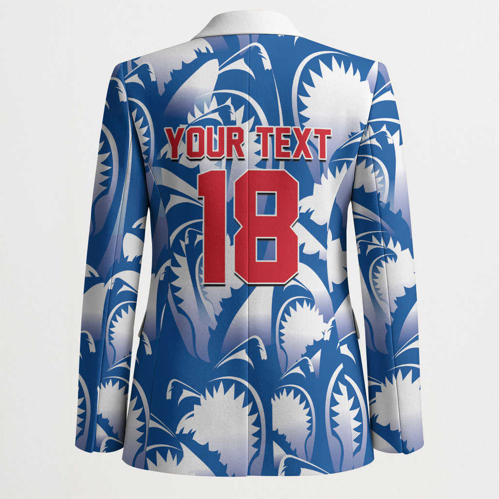 Custom Football Cape Verde Blue Sharks Blazer Rise Again Island