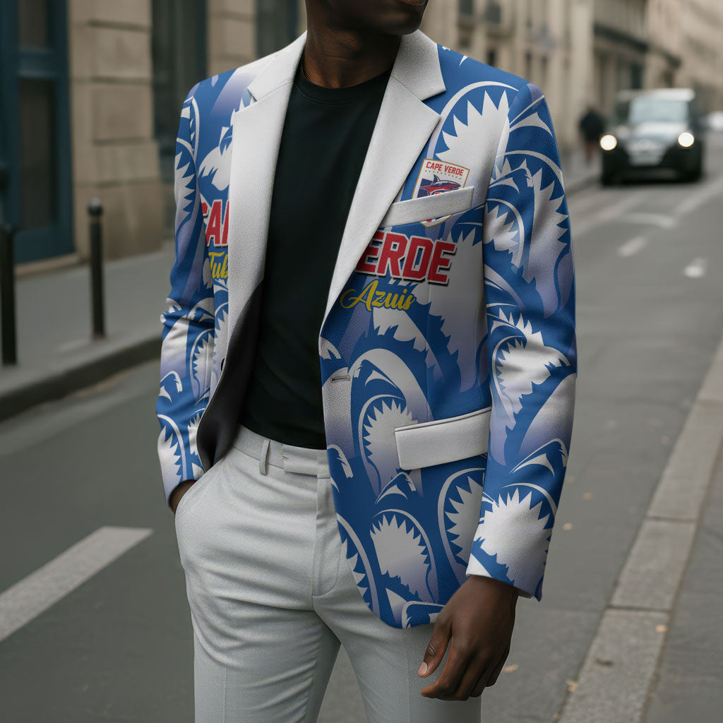 Custom Football Cape Verde Blue Sharks Blazer Rise Again Island