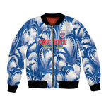 Custom Football Cape Verde Blue Sharks Bomber Jacket Rise Again Island