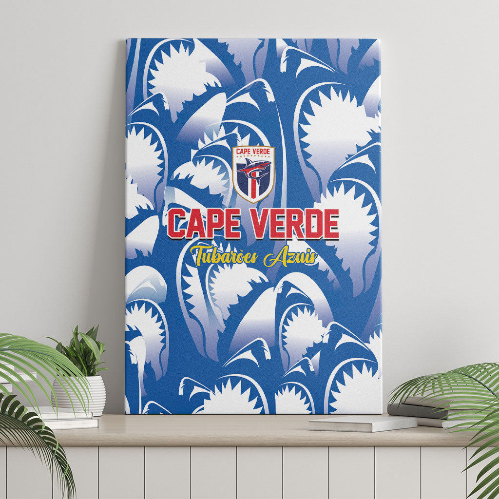 Football Cape Verde Blue Sharks Canvas Wall Art Rise Again Island