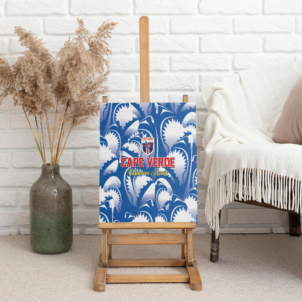 Football Cape Verde Blue Sharks Canvas Wall Art Rise Again Island