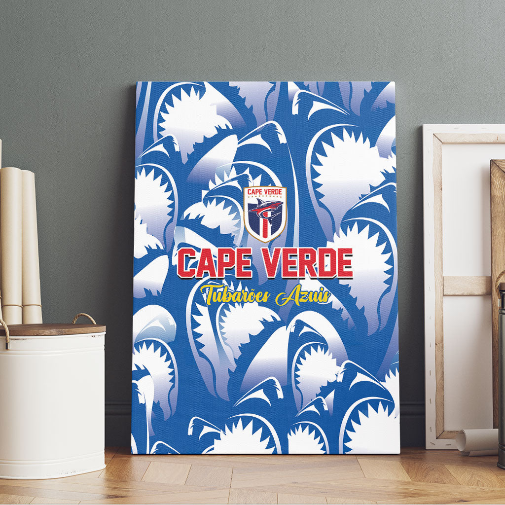 Football Cape Verde Blue Sharks Canvas Wall Art Rise Again Island
