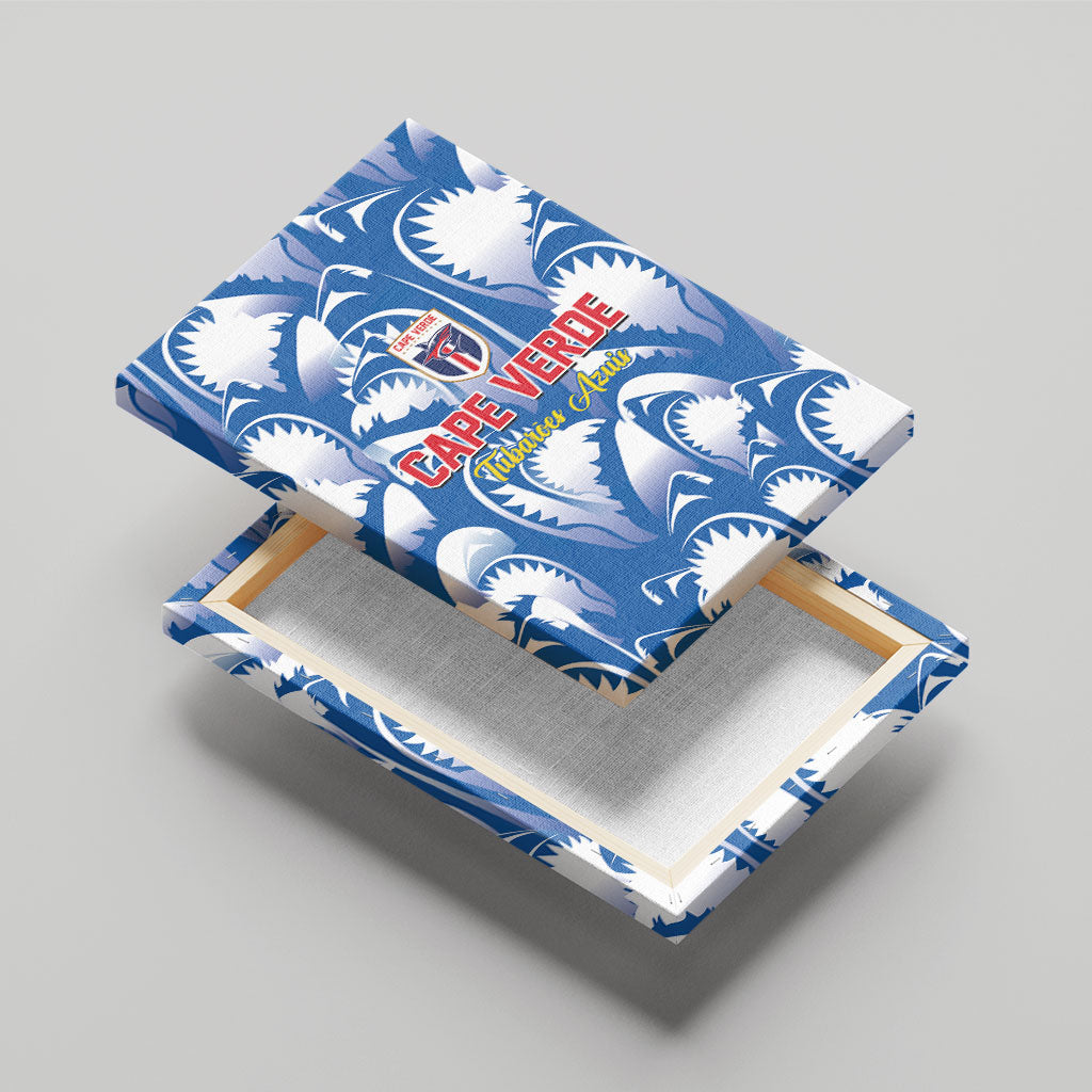 Football Cape Verde Blue Sharks Canvas Wall Art Rise Again Island