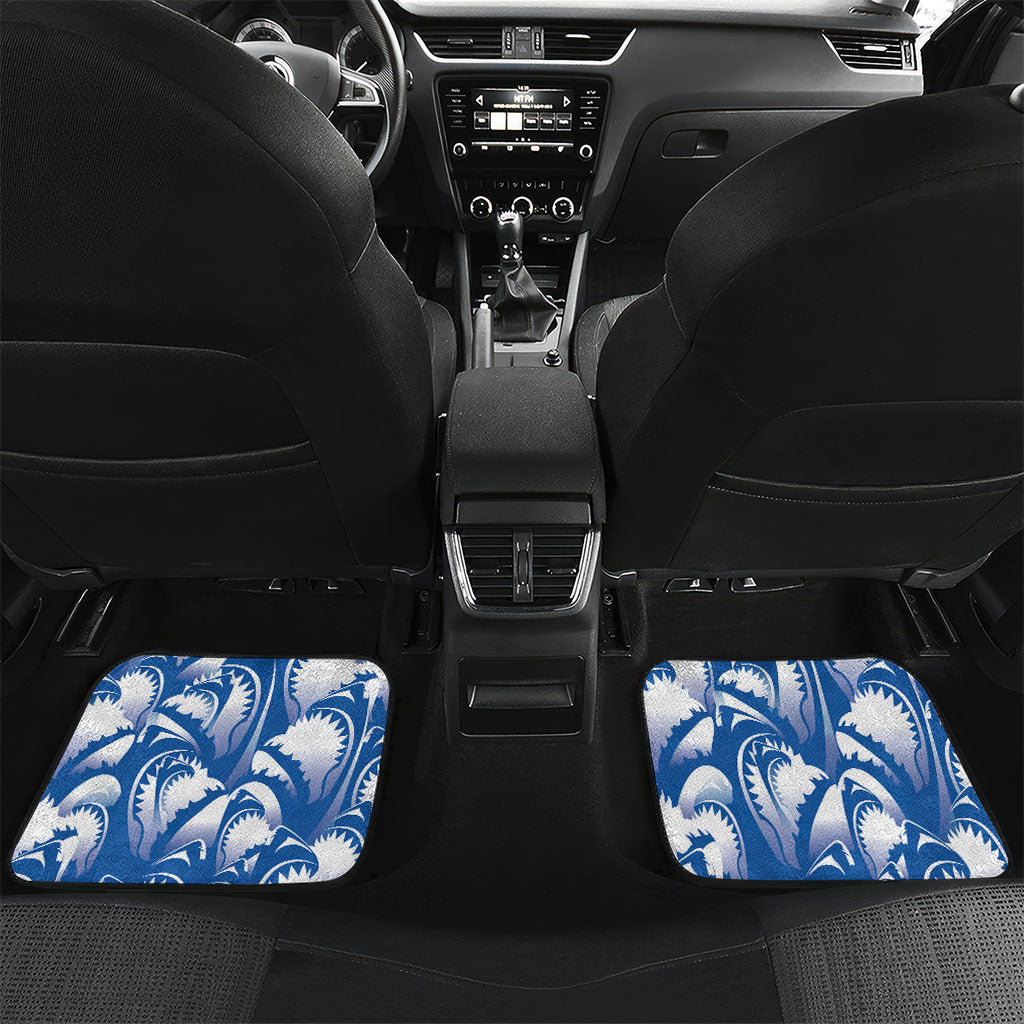 Custom Football Cape Verde Blue Sharks Car Mats Rise Again Island