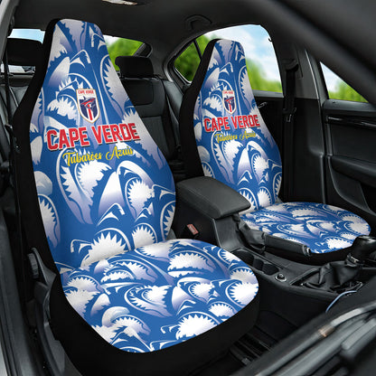 Football Cape Verde Blue Sharks Car Seat Cover Rise Again Island