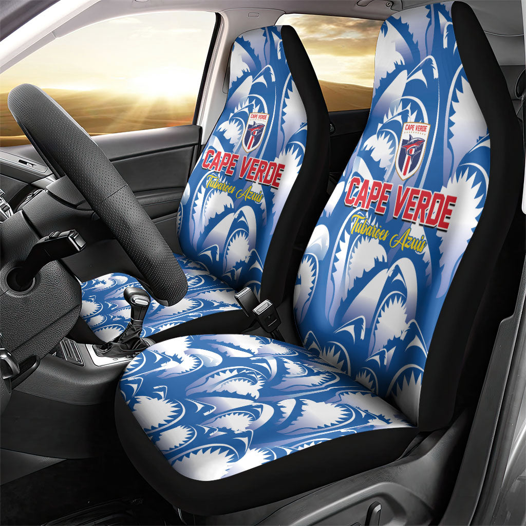 Football Cape Verde Blue Sharks Car Seat Cover Rise Again Island