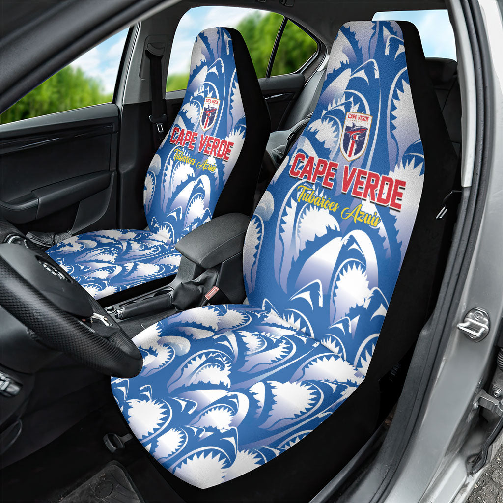 Football Cape Verde Blue Sharks Car Seat Cover Rise Again Island