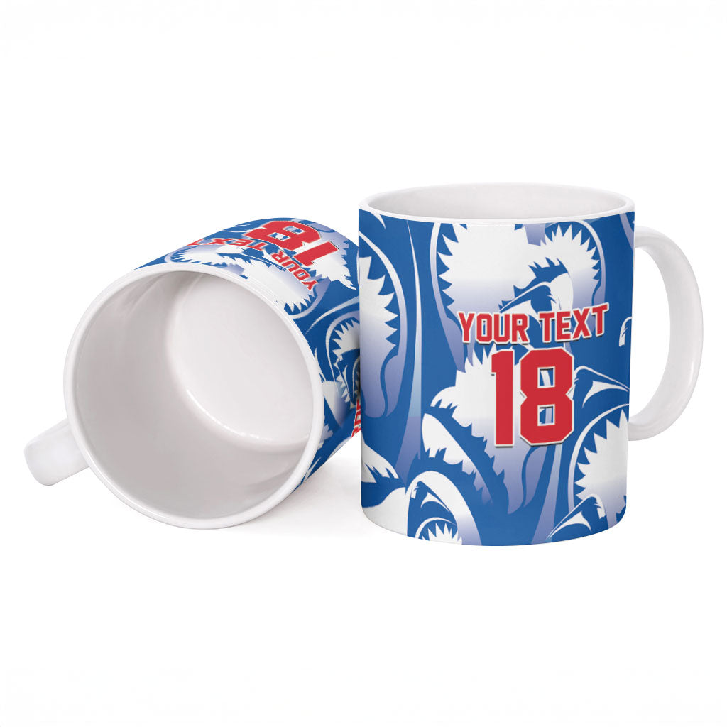 Custom Football Cape Verde Blue Sharks Ceramic Mug Rise Again Island