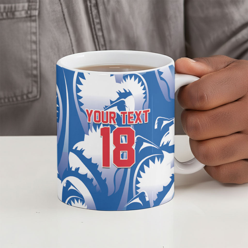 Custom Football Cape Verde Blue Sharks Ceramic Mug Rise Again Island