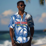 Custom Football Cape Verde Blue Sharks Hawaiian Shirt Rise Again Island