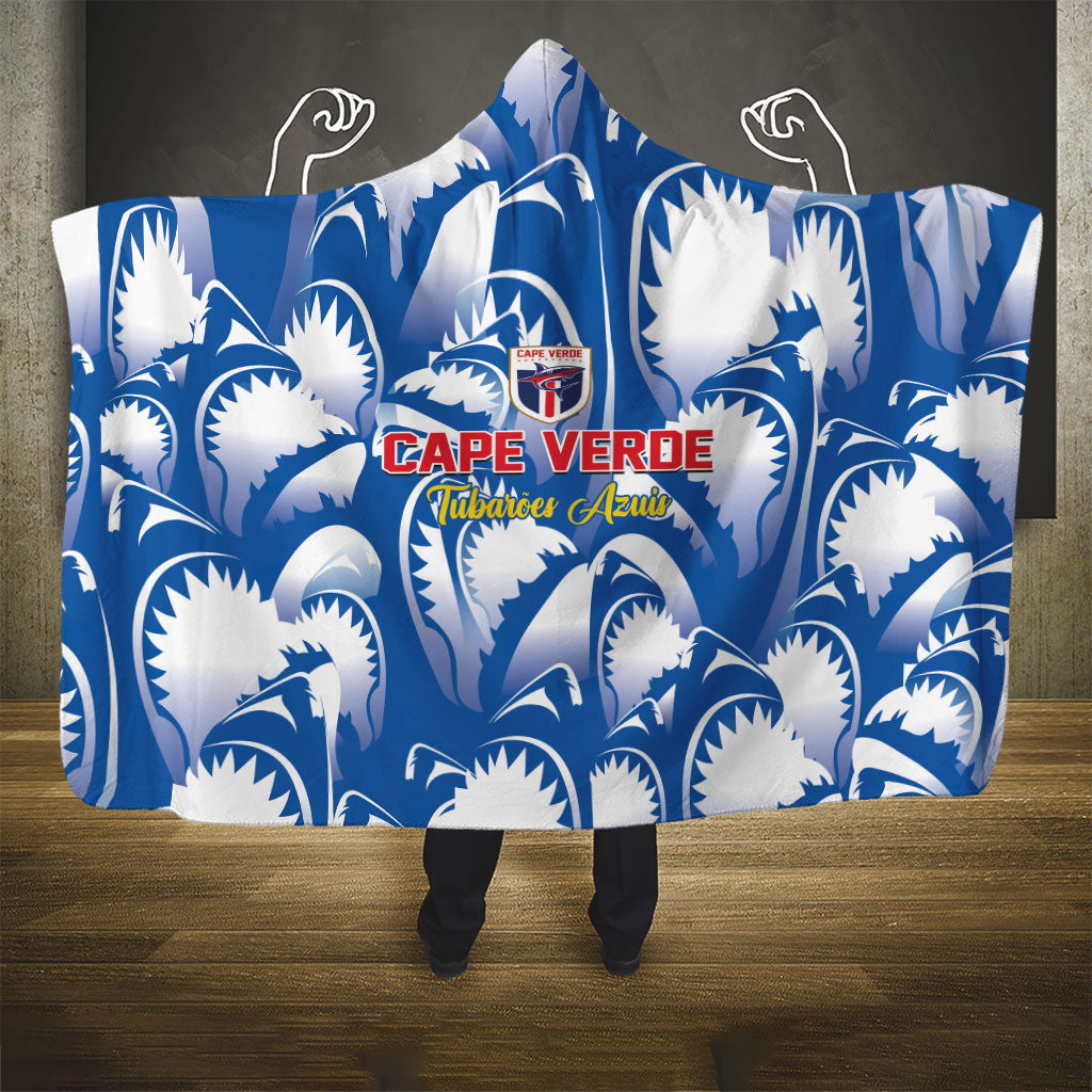 Football Cape Verde Blue Sharks Hooded Blanket Rise Again Island