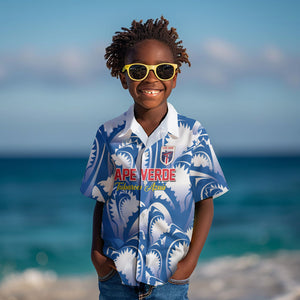 Custom Football Cape Verde Blue Sharks Kid Hawaiian Shirt Rise Again Island