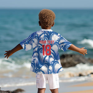 Custom Football Cape Verde Blue Sharks Kid Hawaiian Shirt Rise Again Island