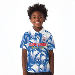Custom Football Cape Verde Blue Sharks Kid Polo Shirt Rise Again Island