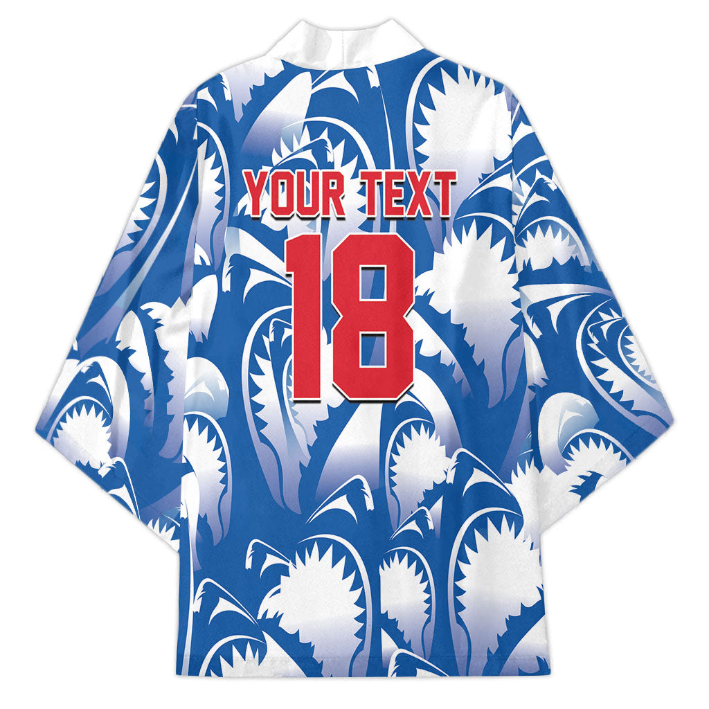 Custom Football Cape Verde Blue Sharks Kimono Rise Again Island