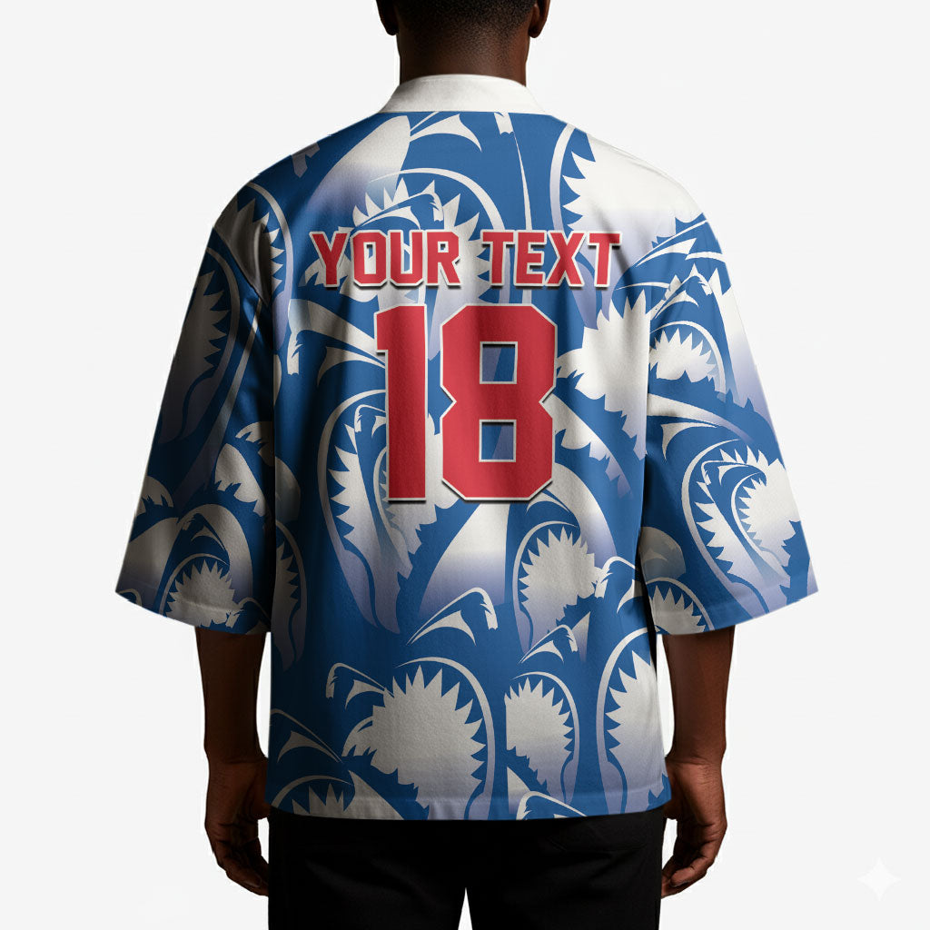 Custom Football Cape Verde Blue Sharks Kimono Rise Again Island