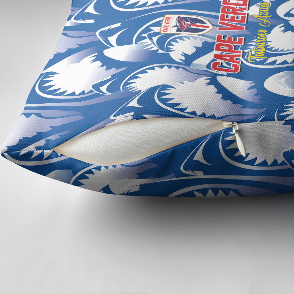 Football Cape Verde Blue Sharks Pillow Cover Rise Again Island