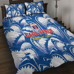 Football Cape Verde Blue Sharks Quilt Bed Set Rise Again Island