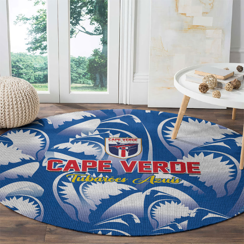 Football Cape Verde Blue Sharks Round Carpet Rise Again Island