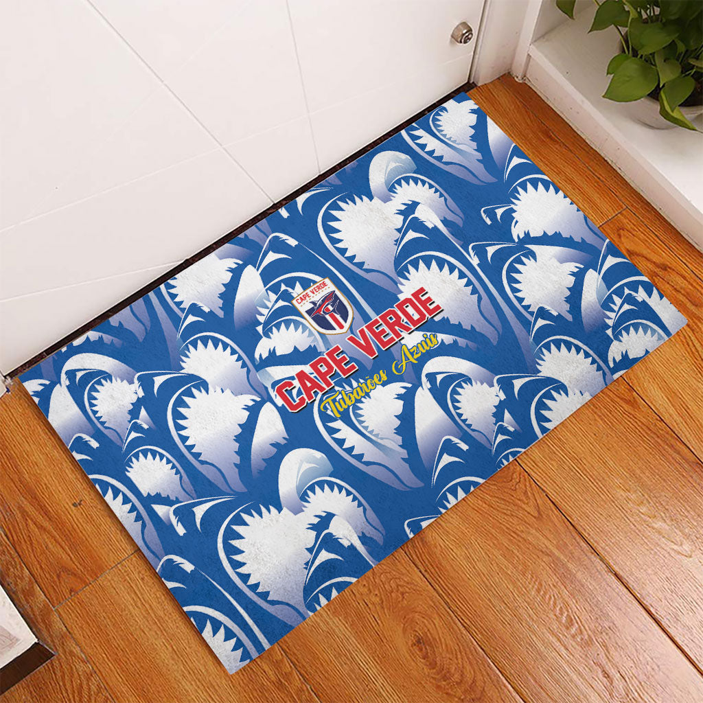 Football Cape Verde Blue Sharks Rubber Doormat Rise Again Island